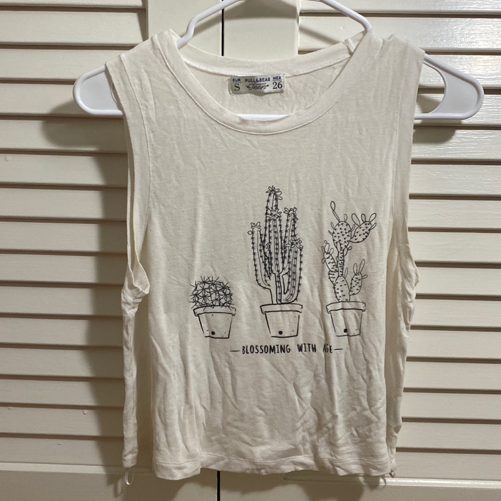 PULL&BEAR white Tank top